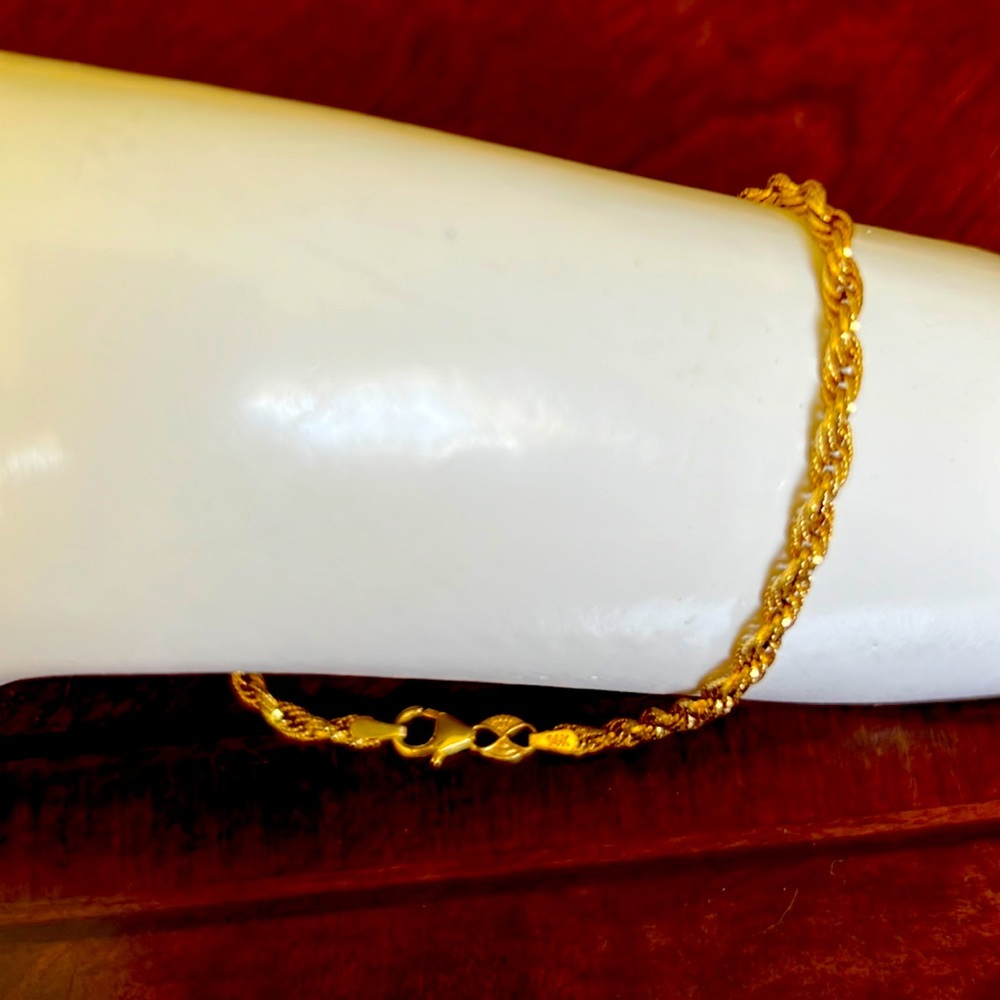 14kt yellow gold rope bracelet